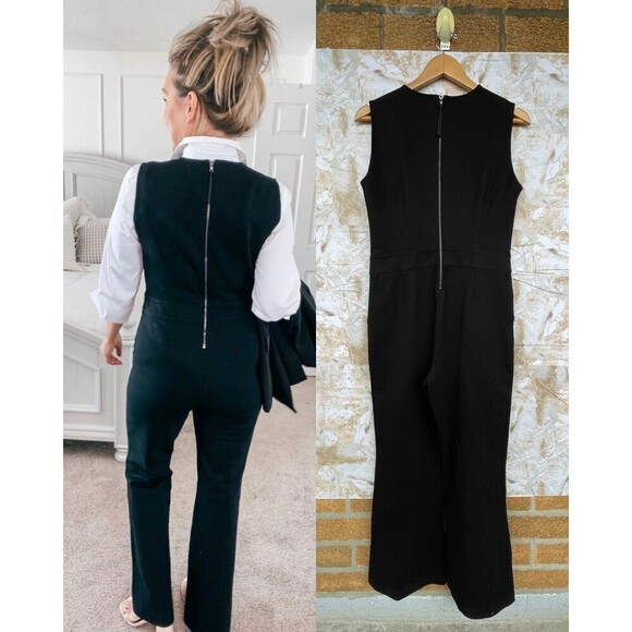 SPANX The Perfect Jumpsuit Sleeveless Back Zip Bootcut Leg Classic Black medium - Picture 3 of 12